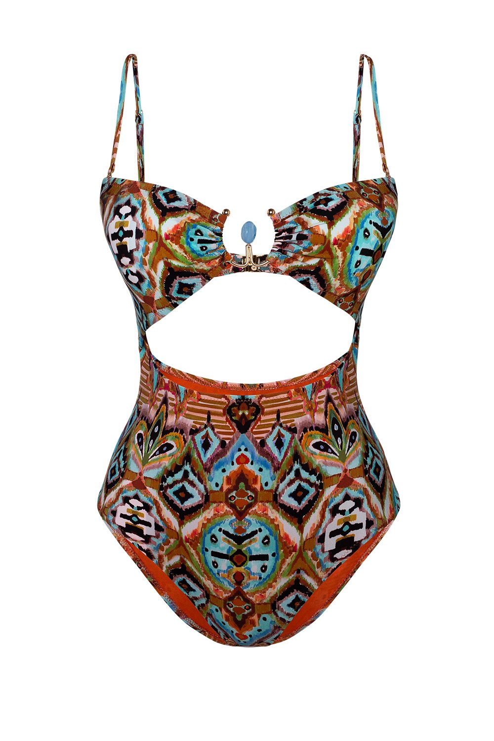 Bonesta-Halula Tapa Ethnic Pattern Aksesuarlı Pencereli Kaplı Mayo-Bikini & Mayo-4-Milagron.com