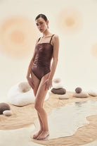 Bonesta-Hamada Burnt Umber Drapeli Straplez Mayo-Bikini & Mayo-5-Milagron.com