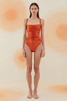 Bonesta-Hamada Flame Orange Drapeli Straplez Mayo-Bikini & Mayo-1-Milagron.com