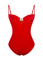 Bonesta-Judaean Scarlet Red Deniz Kabuklu Askılı Straplez Mayo-Bikini & Mayo-5-Milagron.com