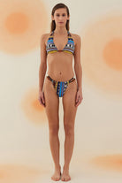 Bonesta-Khor Navajo Ethnic Pattern Aksesuarlı Boyundan Bağlamalı Bikini Takımı-Bikini & Mayo-1-Milagron.com