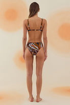 Bonesta-Kuiper Aztec Ethnic Pattern Aksesuarlı V Yaka Üçgen Bikini Takımı-Bikini & Mayo-3-Milagron.com