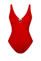 Bonesta-Kumtag Scarlet Red Deniz Kabuklu V Yaka Mayo-Bikini & Mayo-4-Milagron.com