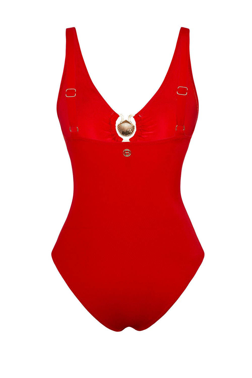 Bonesta-Kumtag Scarlet Red Deniz Kabuklu V Yaka Mayo-Bikini & Mayo-5-Milagron.com