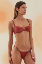 Bonesta-Larzac Ruby Red Boncuklu Balenli Bikini Takımı-Bikini & Mayo-2-Milagron.com