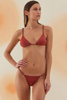 Bonesta-Lieberose Ruby Red Boncuklu Üçgen Bikini Takımı-Bikini & Mayo-2-Milagron.com