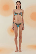 Bonesta-Lunette Tapa Ethnic Pattern Aksesuarlı Straplez Bikini Takımı-Bikini & Mayo-1-Milagron.com