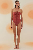 Bonesta-Maine Ruby Red Boncuklu V Aksesuarlı Balenli Mayo-Bikini & Mayo-1-Milagron.com