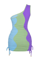 Bonesta-Meska Pistachio Green, Sky Blue And Mauve Purple Terry Tek Omuz-Elbise-6-Milagron.com
