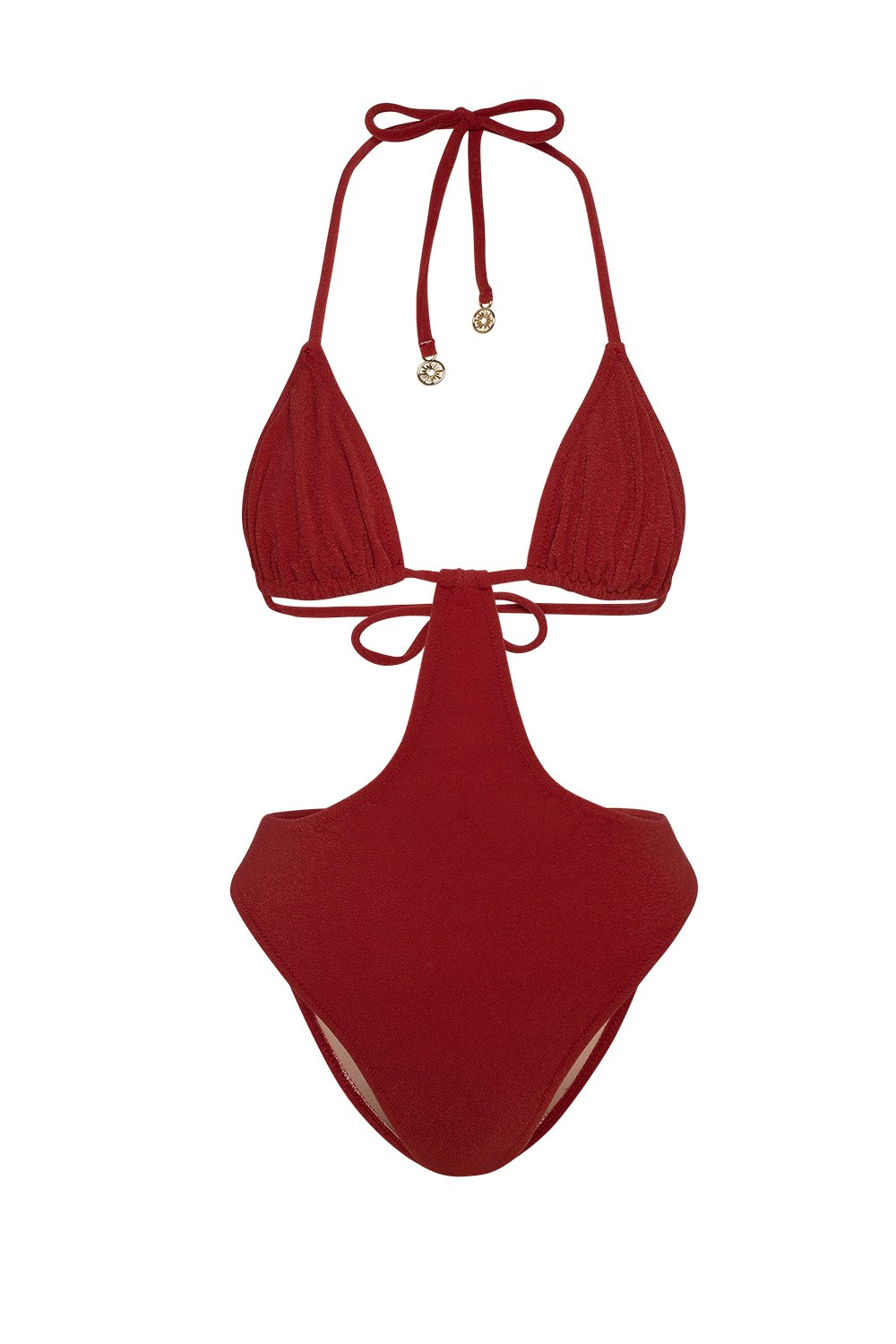 Bonesta-Mesquite Burgundy Terry Üçgen Asimetrik Mayo-Bikini & Mayo-4-Milagron.com