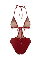 Bonesta-Mesquite Burgundy Terry Üçgen Asimetrik Mayo-Bikini & Mayo-5-Milagron.com