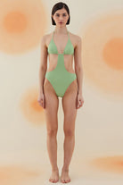 Bonesta-Mesquite Pistachio Green Terry Üçgen Asimetrik Mayo-Bikini & Mayo-1-Milagron.com