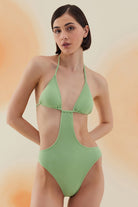 Bonesta-Mesquite Pistachio Green Terry Üçgen Asimetrik Mayo-Bikini & Mayo-2-Milagron.com