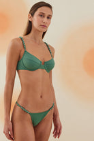 Bonesta-Nefud Emerald Green Boncuklu Balenli Bikini Takımı-Bikini & Mayo-2-Milagron.com