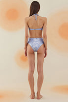 Bonesta-Nyiri Shiny Sonic Blue Boyundan Bağcıklı Yüksek Bel Bikini Takımı-Bikini & Mayo-4-Milagron.com