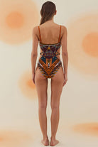 Bonesta-Ordos Aztec Ethnic Pattern Aksesuarlı Askılı Straplez Mayo-Bikini & Mayo-3-Milagron.com