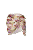 Bonesta-Osiel Renkli Pastel Çiçek Desenli Büzgülü Kısa Pareo Etek-Pareo & Bandana-1-Milagron.com