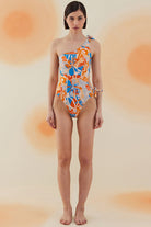 Bonesta-Peyote Abstract Floral Pattern Bağcıklı Tek Omuz Mayo-Bikini & Mayo-1-Milagron.com