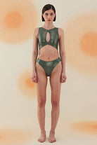 Bonesta-Pimenta Shiny Hunter Green Halter Kesim Mayo-Bikini & Mayo-1-Milagron.com