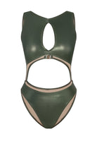 Bonesta-Pimenta Shiny Hunter Green Halter Kesim Mayo-Bikini & Mayo-5-Milagron.com