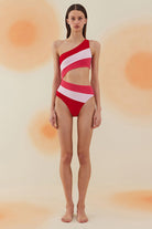 Bonesta-Playa Fushsia Tek Omuz Asimetrik Mayo-Bikini & Mayo-1-Milagron.com