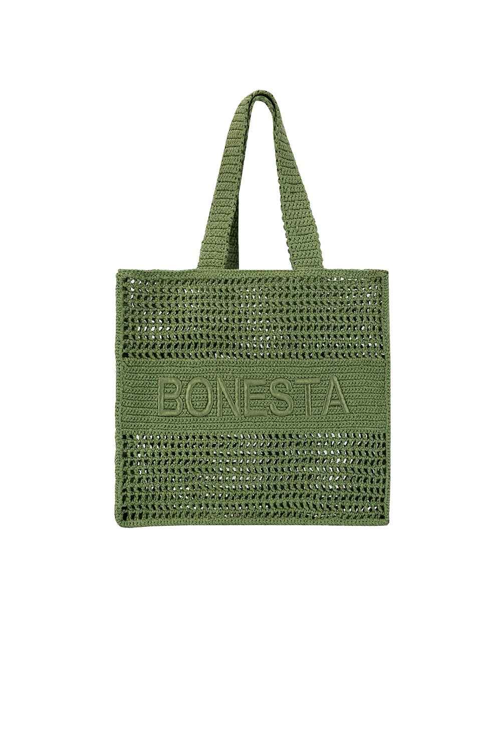 Bonesta-Positano Maxi Olive Green Plaj Çantası-Omuz Çantası-1-Milagron.com