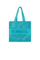 Bonesta-Positano Maxi Turquoise Plaj Çantası-Omuz Çantası-1-Milagron.com