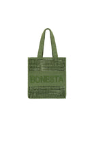 Bonesta-Positano Midi Olive Green Plaj Çantası-Omuz Çantası-1-Milagron.com