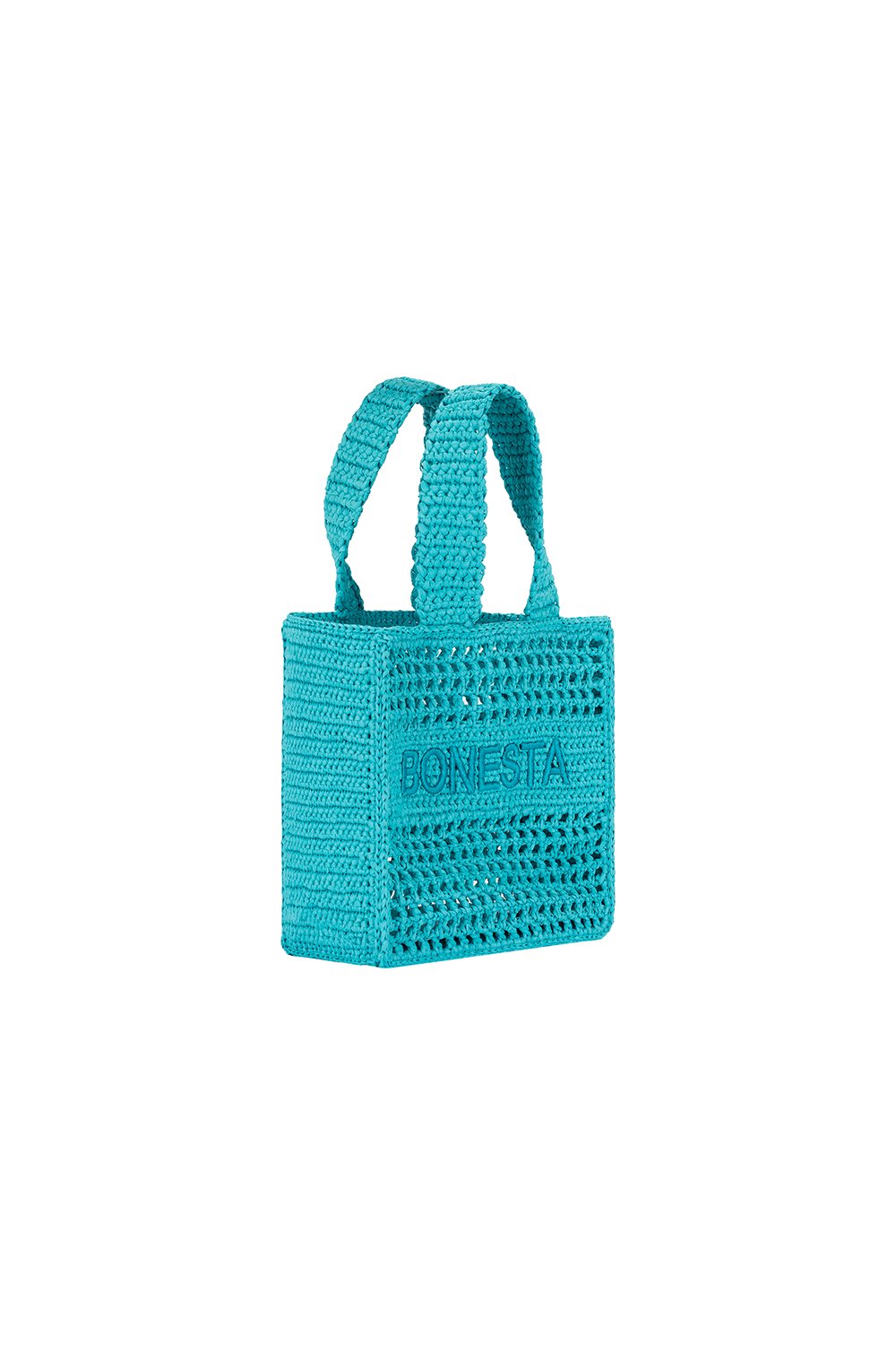 Bonesta-Positano Mini Turquoise Plaj Çantası-Omuz Çantası-2-Milagron.com