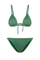 Bonesta-Reales Emerald Green Boncuklu Üçgen Bikini Takımı-Bikini & Mayo-4-Milagron.com