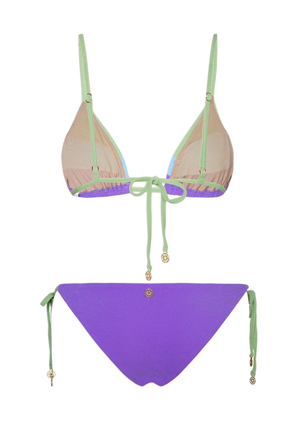Bonesta-Saguaro Pistachio Green Terry Üçgen Bikini Takımı-Bikini & Mayo-5-Milagron.com