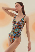 Bonesta-Sebka Tapa Ethnic Pattern Aksesuarlı V Yaka Mayo-Bikini & Mayo-2-Milagron.com