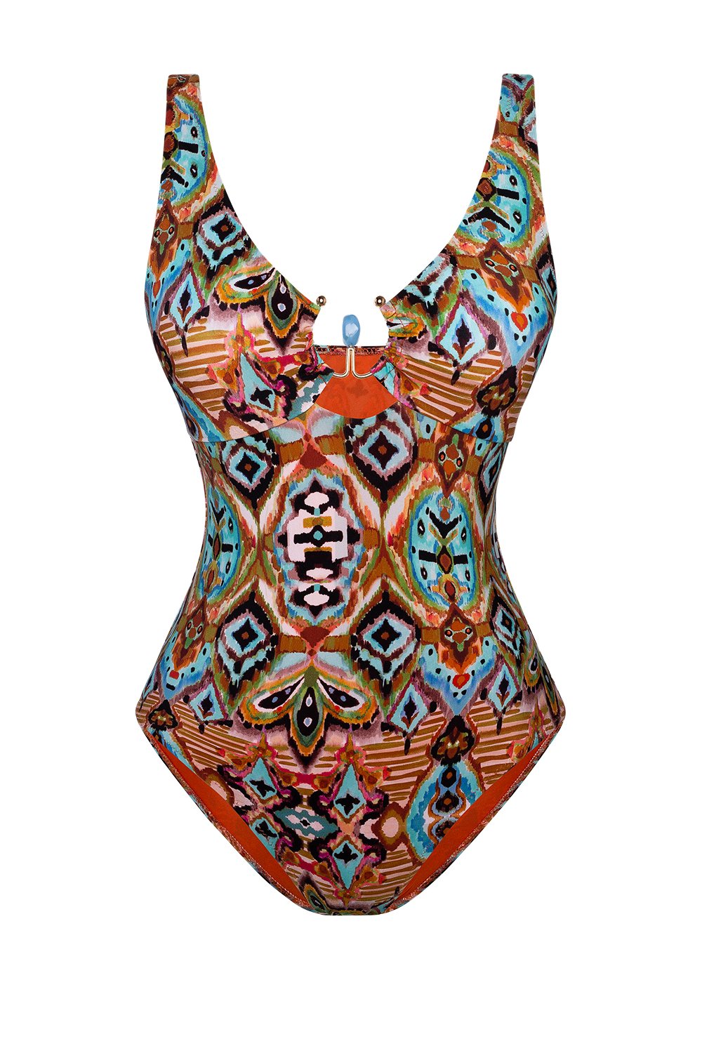 Bonesta-Sebka Tapa Ethnic Pattern Aksesuarlı V Yaka Mayo-Bikini & Mayo-4-Milagron.com