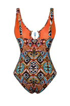 Bonesta-Sebka Tapa Ethnic Pattern Aksesuarlı V Yaka Mayo-Bikini & Mayo-5-Milagron.com