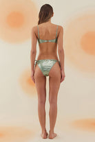 Bonesta-Sechura Shiny Tea Green Halka Aksesuarlı Straplez Bikini Takımı-Bikini & Mayo-3-Milagron.com