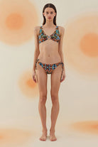 Bonesta-Shib Tapa Ethnic Pattern Aksesuarlı Toparlayıcı Bikini Takımı-Bikini & Mayo-1-Milagron.com