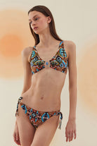 Bonesta-Shib Tapa Ethnic Pattern Aksesuarlı Toparlayıcı Bikini Takımı-Bikini & Mayo-2-Milagron.com