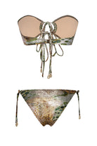 Bonesta-Sonoran Phantom Snake Pattern Önü Büzgülü Bikini Takımı-Bikini & Mayo-5-Milagron.com