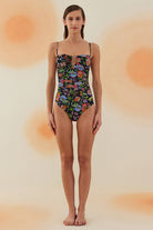 Bonesta-Storm Botanical Flower Pattern U Aksesuarlı Balenli Mayo-Bikini & Mayo-1-Milagron.com