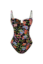 Bonesta-Storm Botanical Flower Pattern U Aksesuarlı Balenli Mayo-Bikini & Mayo-4-Milagron.com