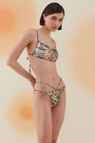 Bonesta-Thar Phantom Snake Pattern Straplez Belden Bağcıklı Bikini Takımı-Bikini & Mayo-2-Milagron.com
