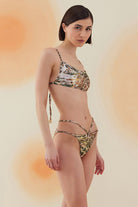 Bonesta-Thar Phantom Snake Pattern Straplez Belden Bağcıklı Bikini Takımı-Bikini & Mayo-3-Milagron.com