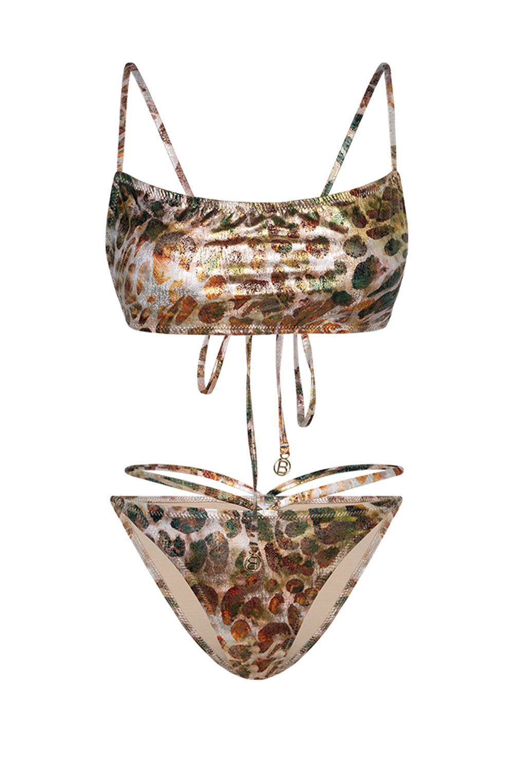 Bonesta-Thar Phantom Snake Pattern Straplez Belden Bağcıklı Bikini Takımı-Bikini & Mayo-5-Milagron.com