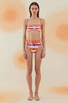 Bonesta-Tortoise Gradient Orange Straplez Kemerli Bikini Takımı-Bikini & Mayo-1-Milagron.com