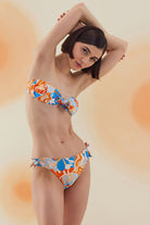 Bonesta-Tumble Abstract Floral Pattern Straplez Bağcıklı Bikini Takımı-Bikini & Mayo-2-Milagron.com
