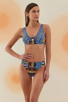 Bonesta-Ubari Navajo Ethnic Pattern Aksesuarlı Toparlayıcı Bikini Takımı-Bikini & Mayo-2-Milagron.com