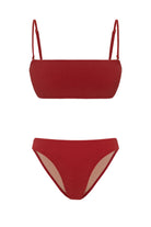 Bonesta-Yucca Burgundy Terry Askılı Atlet Bikini Takımı-Bikini & Mayo-8-Milagron.com