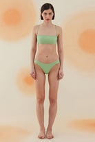 Bonesta-Yucca Pistachio Green Terry Askılı Atlet Bikini Takımı-Bikini & Mayo-1-Milagron.com