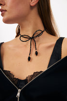 Bonette-Fiyonque Choker Jet-Kolye-2-Milagron.com