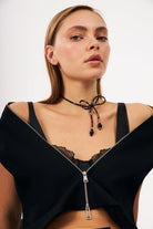 Bonette-Fiyonque Choker Jet-Kolye-5-Milagron.com